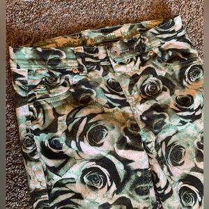 Justice Premium Denim Rose Print sz 14S